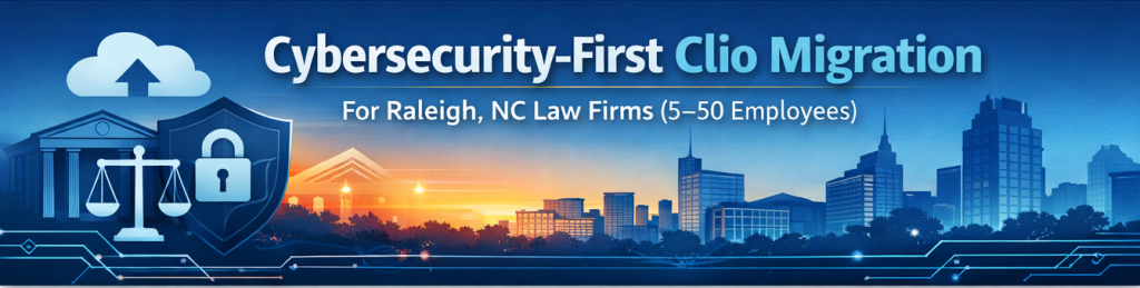 A Cybersecurity-First Clio Migration Guide for Raleigh Law Firms (5–50 Employees)